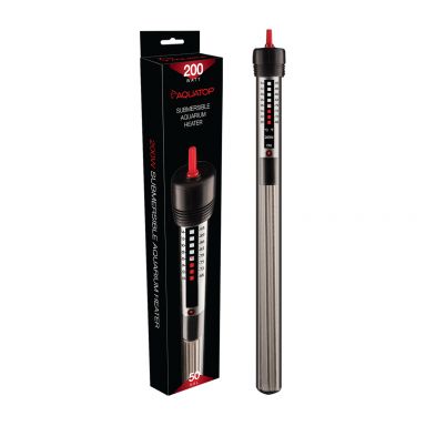 AQUATOP 200W Submersible Glass Heater - Adjustable Temperature 68-93F - Tanks up to 50 Gal, GH-200W